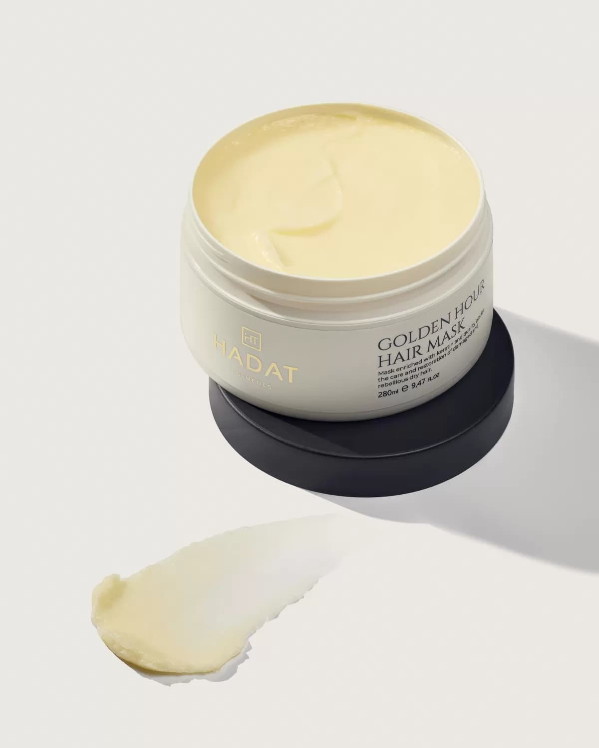 HADAT cosmetics Інтенсивна відновлююча маска,для догляду за сухим ,ламким волоссям Colden Hour Hair Mask 280ml