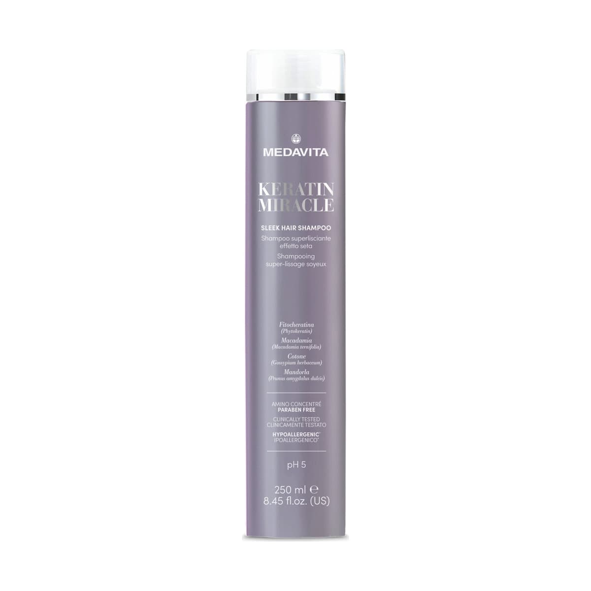 Medavita Ультрарозгладжуючий шампунь з кислотним pH Medavita Sleek Hair Shampoo