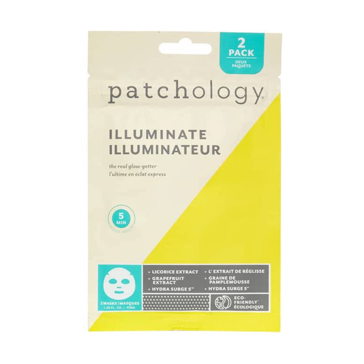 Patchology - Маска для сяйва шкіри
FlashMasque® Illuminate 5 Minute Sheet Mask